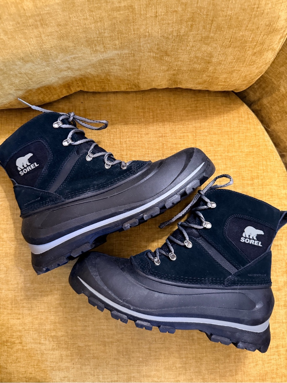 Sorel Men's Buxton Lace Waterproof Winter Boots Black 9.5 - Picture 3 of 10